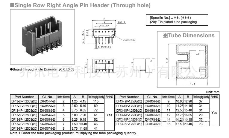 hrs/Hirose��������DF13-3P-1.25DS(20)������Ǵ�ͷ���ζƽ��ֻ�