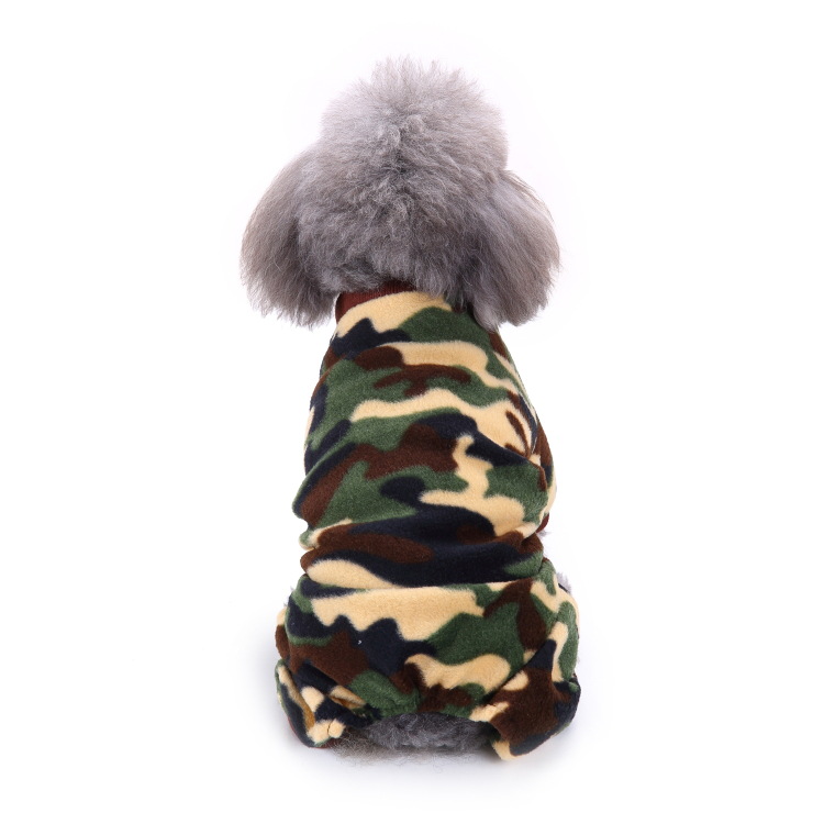 Suministros para mascotas transfronterizos ropa para mascotas leopardo estampado Polka Dot homewear para perros pequeños y medianos invierno felpa casual pijamas para perros