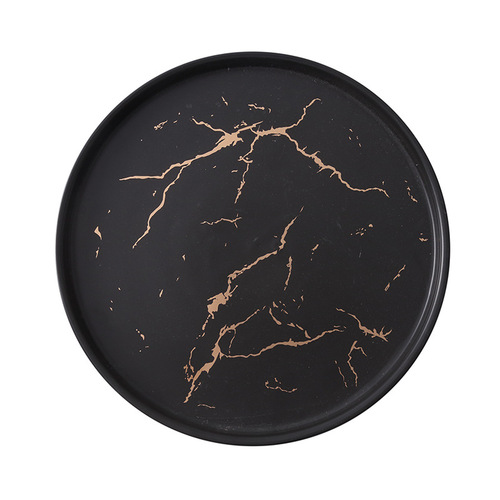 Nordic-style marble plate home ceramic dinner plate Western-style plate steak plate breakfast plate jewelry plate storage tray