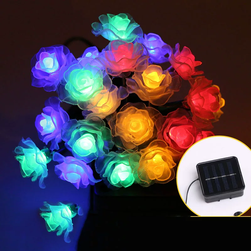 LED bulb solar-powered, travel waterproof flashlight, decorations, lights, roses