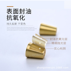 New Chinese-style solid copper handle modern minimalist wardrobe door handle cabinet single hole all copper drawer handle Nordic