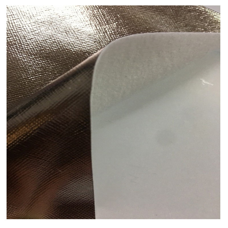 现货批发环保金属贴膜十字纹pu皮革面料 cosplay服装革软包人造革