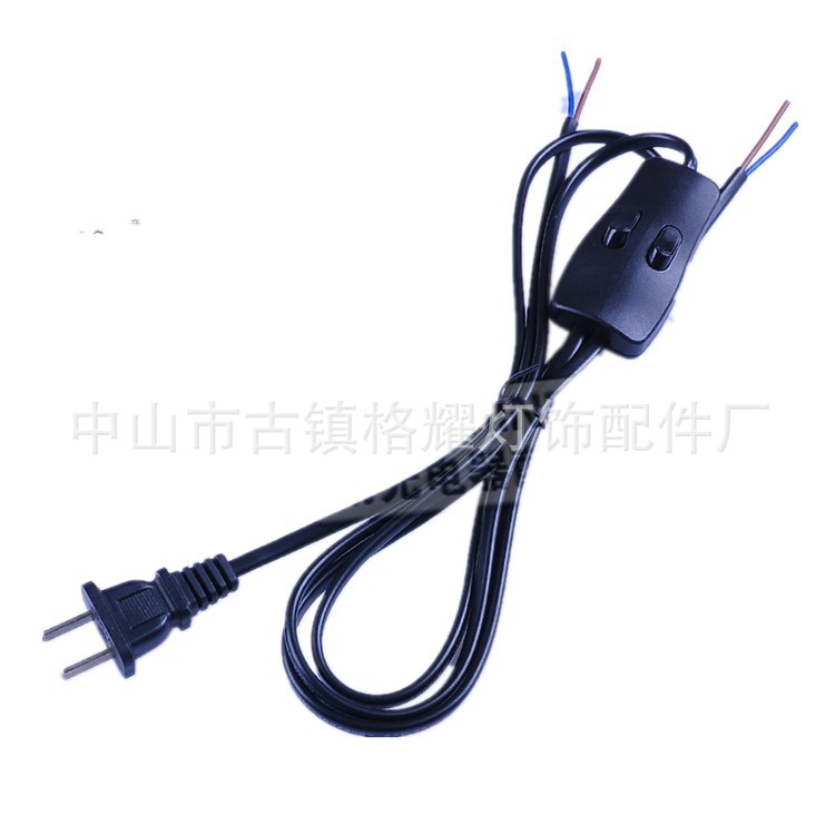 国标328开关电源线 328开关插头电线 双开关插头线 双翘板电源线