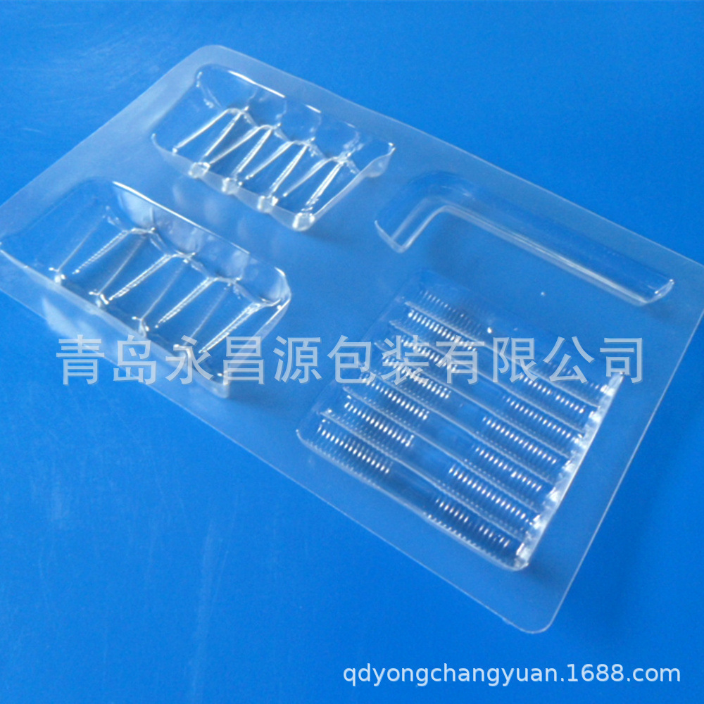 厂家供应 青岛PVC吸塑包装托盘 五金吸塑托盘