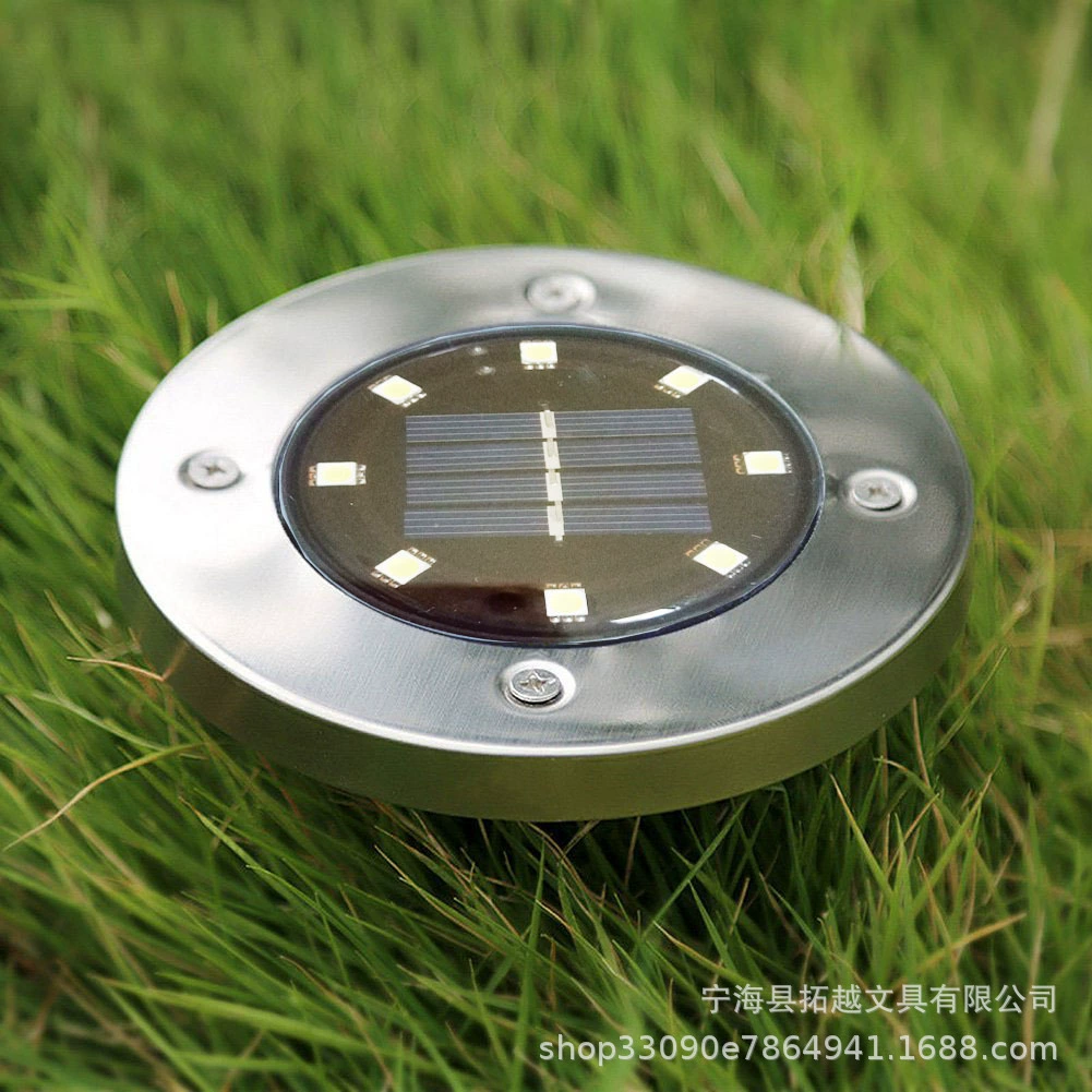 Солнечный встраиваемый светильник 8 LED, солнечная встраиваемая лампа 8 LED, светодиодный групповой светильник