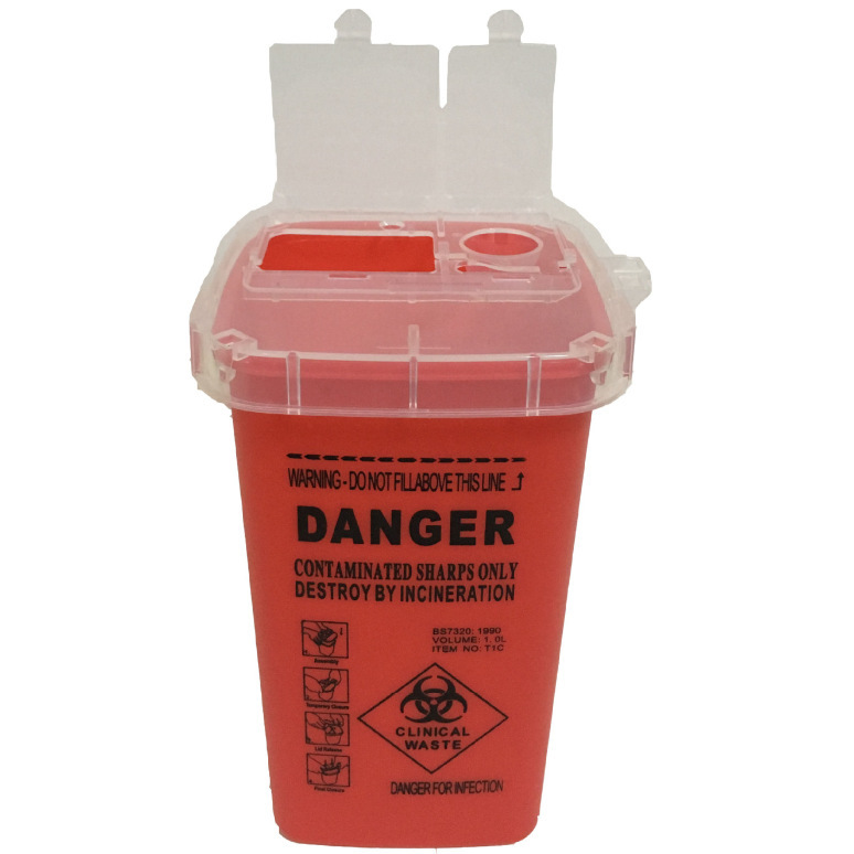 Medical Sharps Box Sharps Box Square 1L Yellow Red Thickened Plastic Disposable Blade Recycling Barrel Medical Sharps Box Sharps Box Square 1L Yellow Red Thickened Plastic Disposable Blade Recycling Barrel