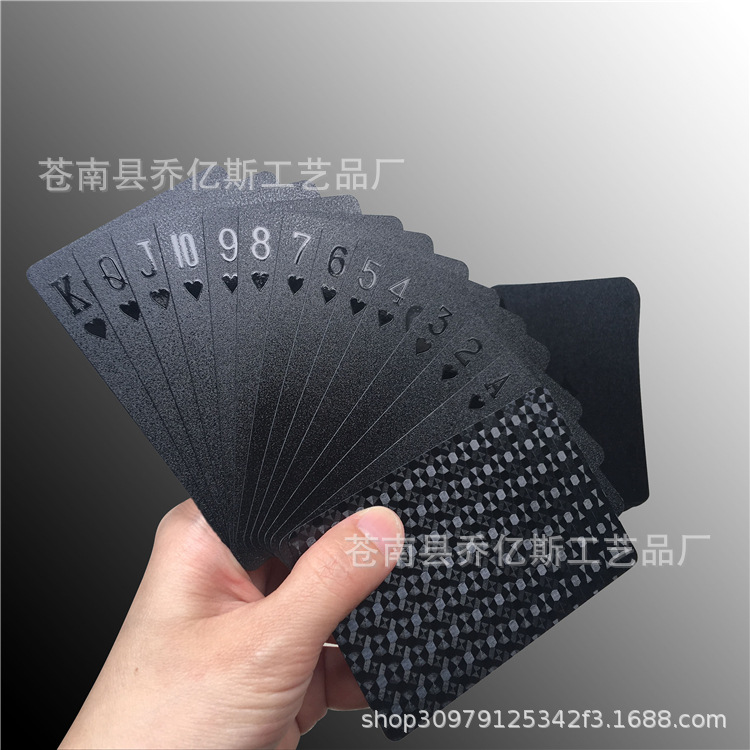 Black plastic waterproof playing cards