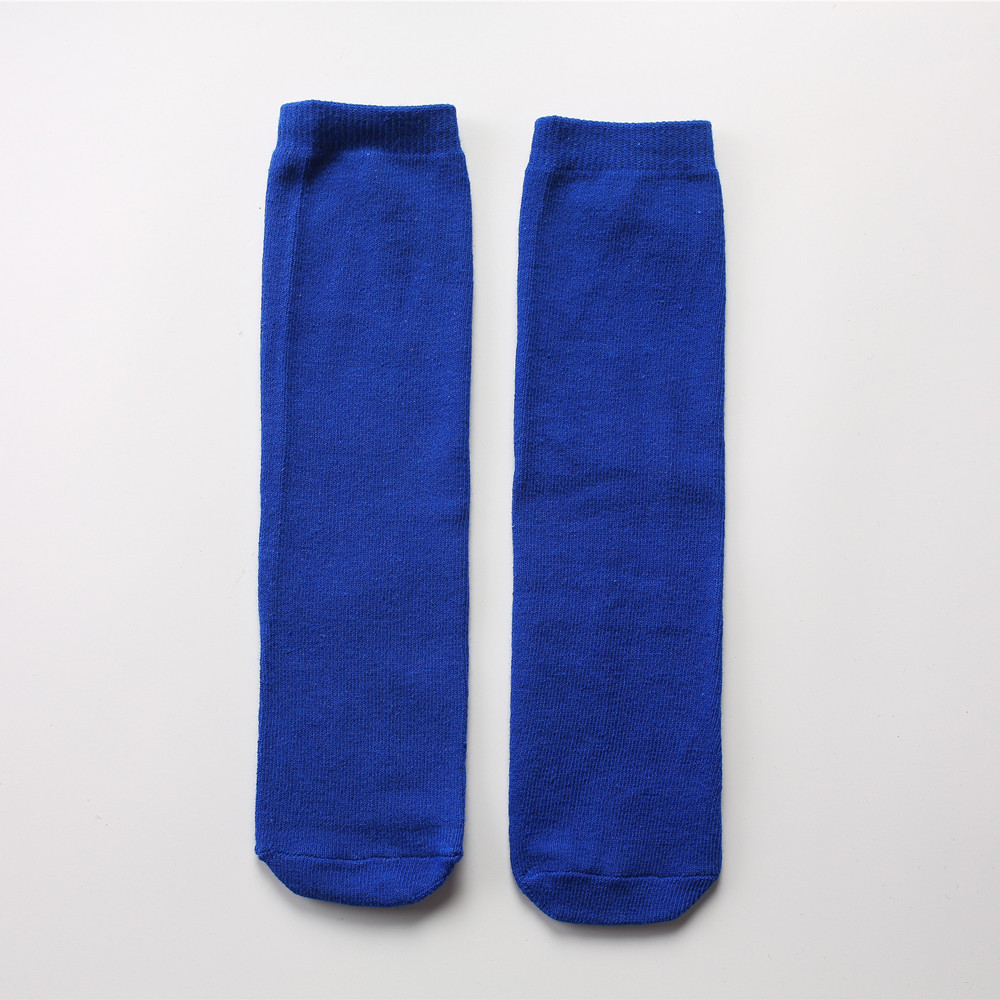 Calcetines de la pila de las mujeres calcetines del padre-hijo del estilo de muy buen gusto brillante del mediados de-becerro del color sólido calcetines del algodón de la moda del todo-fósforo del estilo japonés para los adultos y los niños