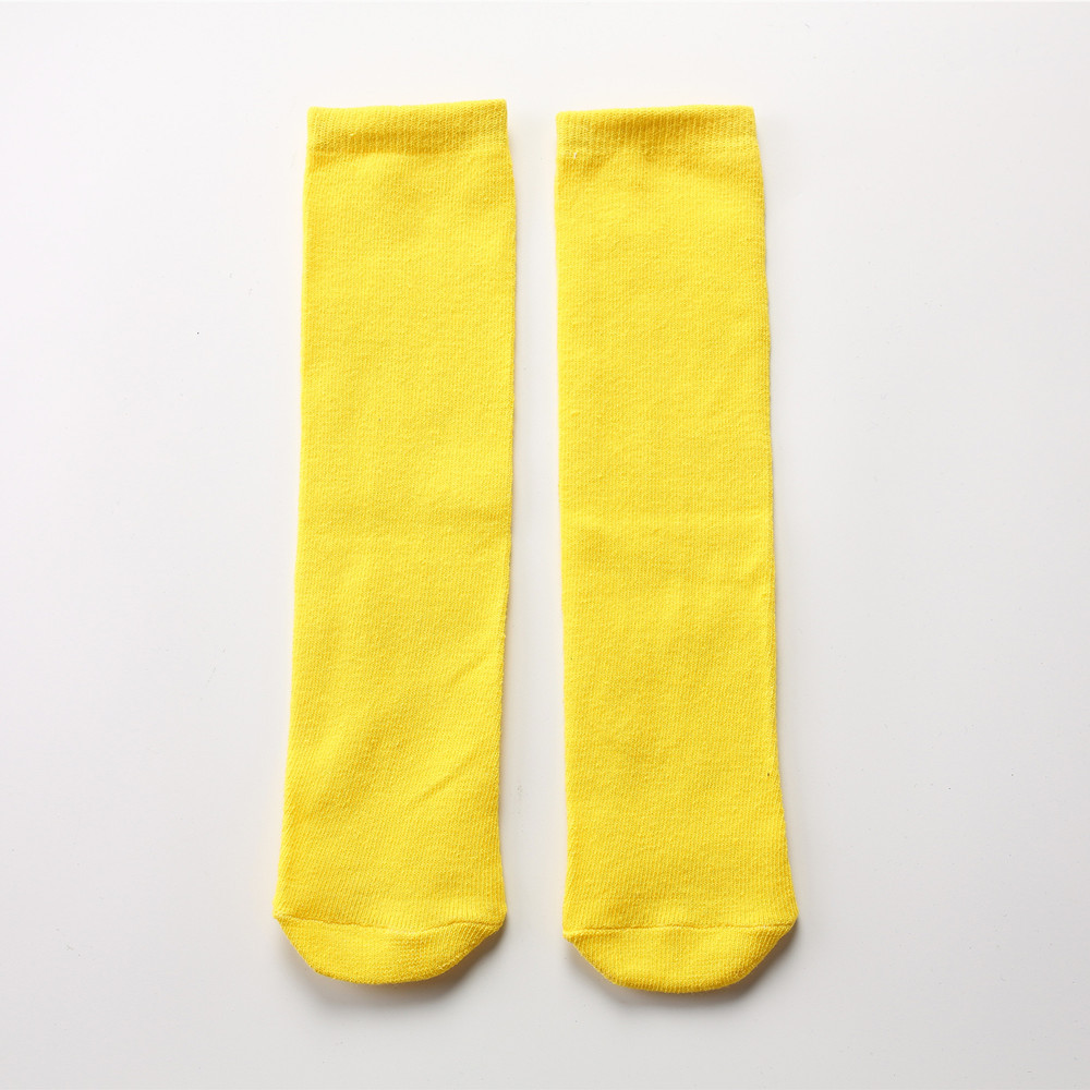 Calcetines de la pila de las mujeres calcetines del padre-hijo del estilo de muy buen gusto brillante del mediados de-becerro del color sólido calcetines del algodón de la moda del todo-fósforo del estilo japonés para los adultos y los niños