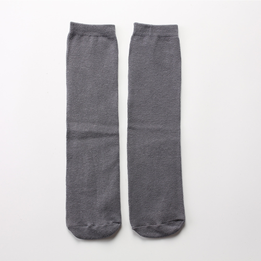 Calcetines de la pila de las mujeres calcetines del padre-hijo del estilo de muy buen gusto brillante del mediados de-becerro del color sólido calcetines del algodón de la moda del todo-fósforo del estilo japonés para los adultos y los niños