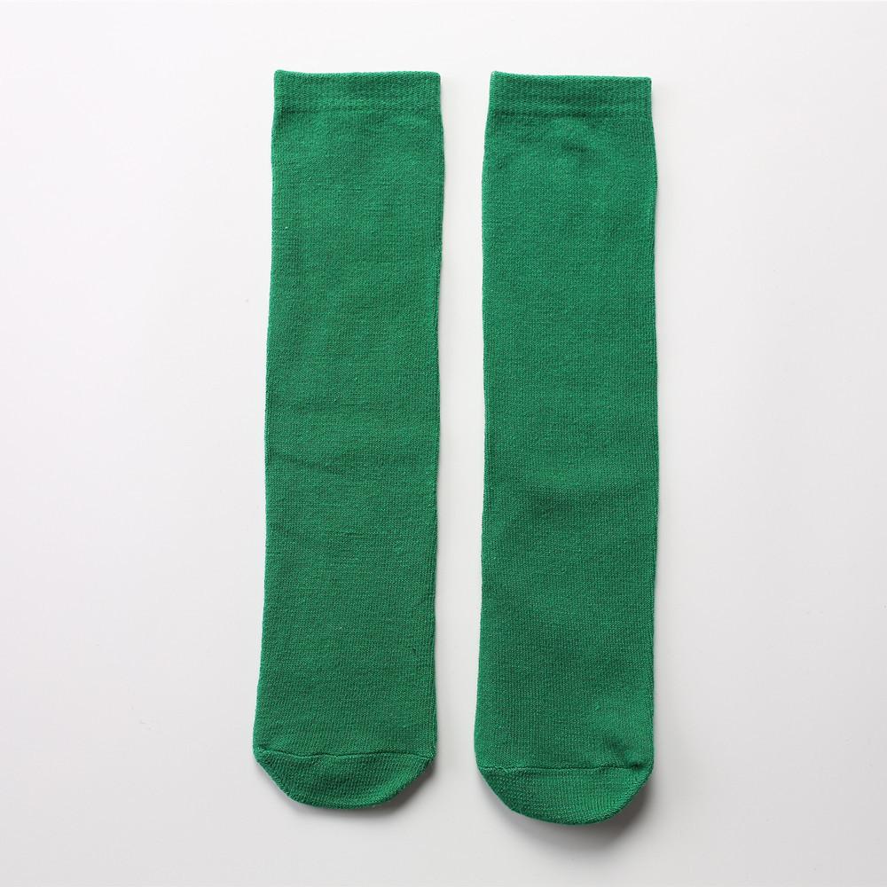 Calcetines de la pila de las mujeres calcetines del padre-hijo del estilo de muy buen gusto brillante del mediados de-becerro del color sólido calcetines del algodón de la moda del todo-fósforo del estilo japonés para los adultos y los niños
