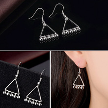 仿银防过敏欧美复古几何三角耳钉环女款日韩国简约耳骨圈配饰批发