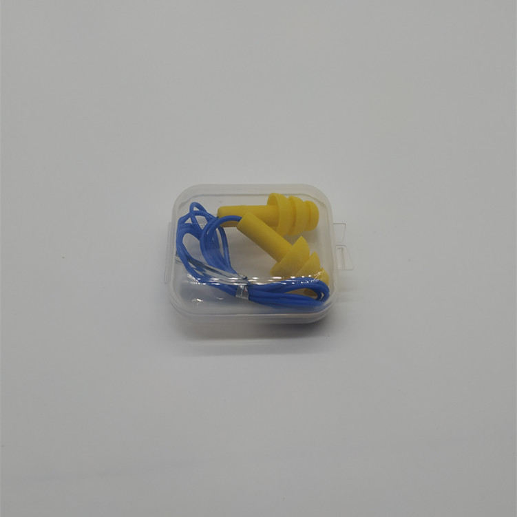 2026 Factory Direct Sales Boxed Soundproof Silicone Earplugs with Cord Swimming Earplugs Anti-Noise Earplugs Hearing Protection