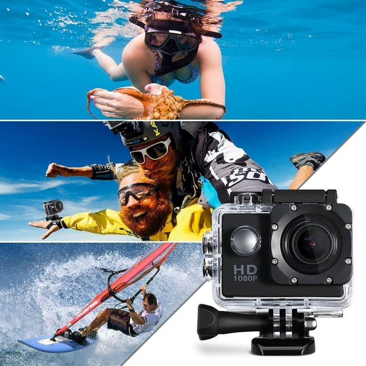 Action Camera Waterproof Multi-function — 480P (Interpolated 1080P), 30 m Housing, Wi‑Fi