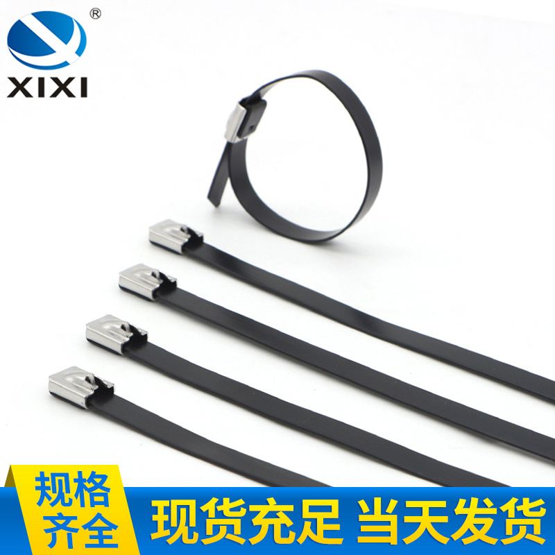 厂家直供不锈钢扎带全喷带不锈钢扎带不锈钢紧扣扎带