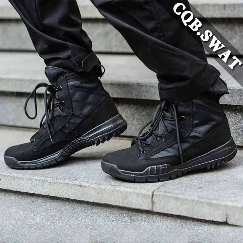 New Combat Boots Factory Spot Nk Mid-Top Tactical Boots Black Summer Desert Boots Rubber Soles
