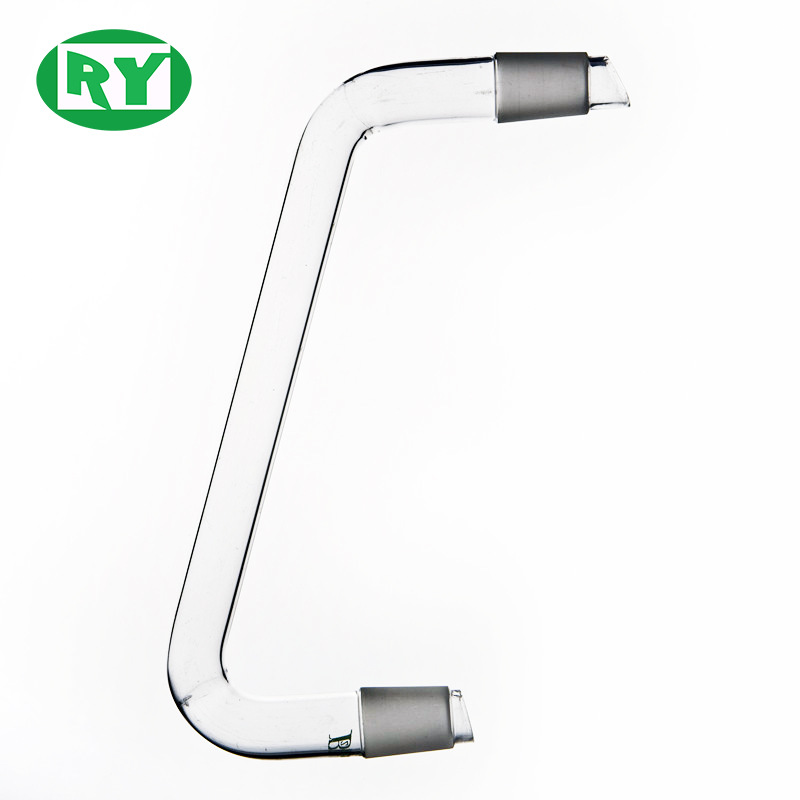 禾汽实力厂家 高硼硅3.3玻璃蒸馏弯头75-105度 弯接管 标口 24#