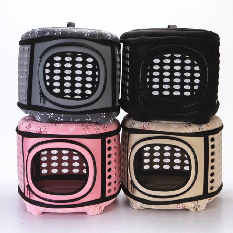 Suministro directo de fábrica Eva PET bolsa portátil plegable gato bolsa perro mochila moda transpirable PET mochila