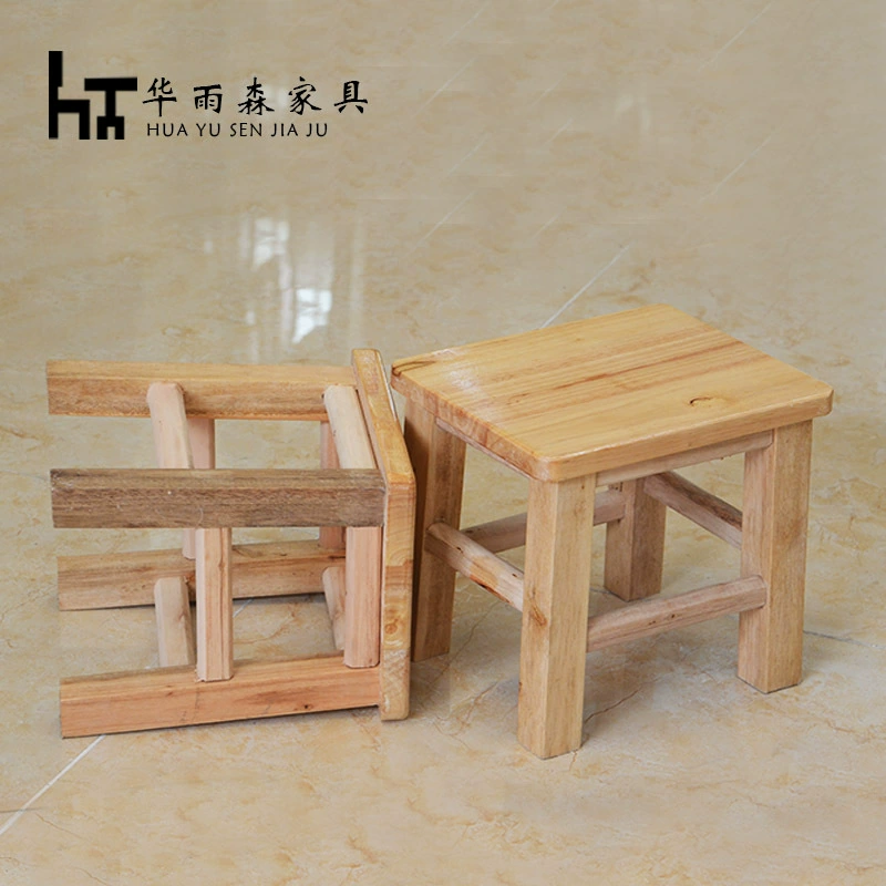 Оптовая Продажа с фабрики небольшой табурет бытовой низкий табурет из цельного дерева маленький квадратный табурет детский студенческий табурет журнальный столик простой табурет для смены обуви