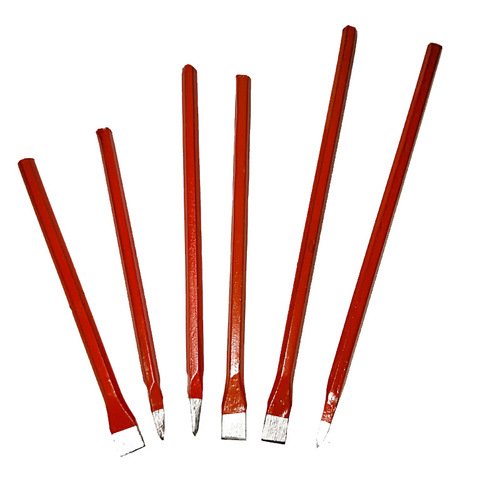 Construction tools rail steel red standard 250/300/350/400 long pointed flat chisel masonry chisel