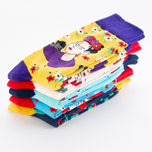 Cross-border autumn and winter new socks Indian pattern casual fashion mid-calf trendy socks wholesale no jams