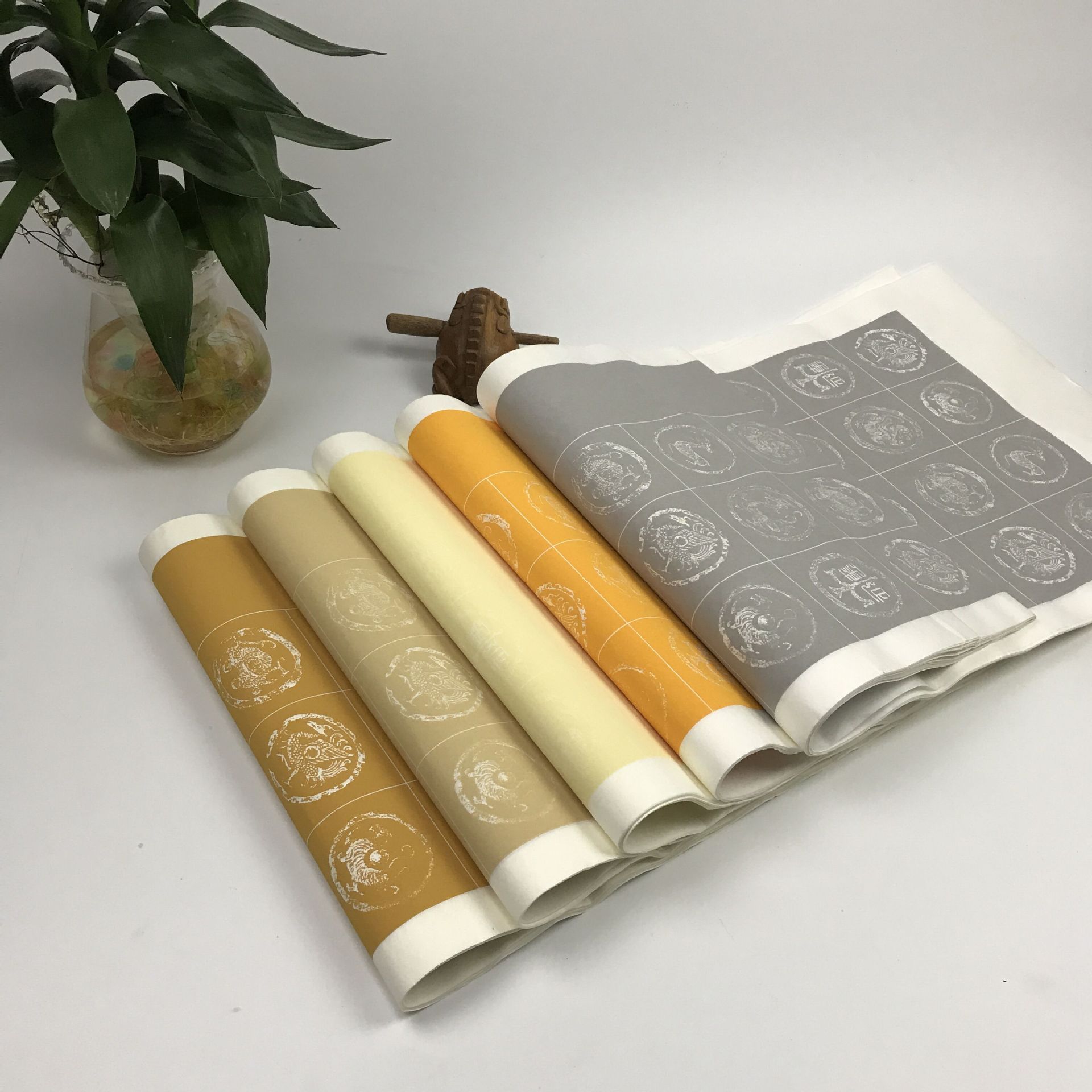 四尺对开粉彩20/28/40/56格带落款学生毛笔书法考级诗词作品宣纸