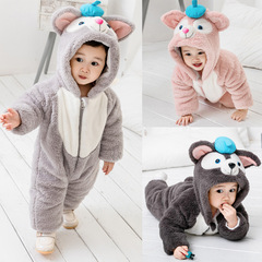 New Thick Onesie Baby Clothes for Newborns, Fall/Winter Darby Bear Animal Design Climbing Suit