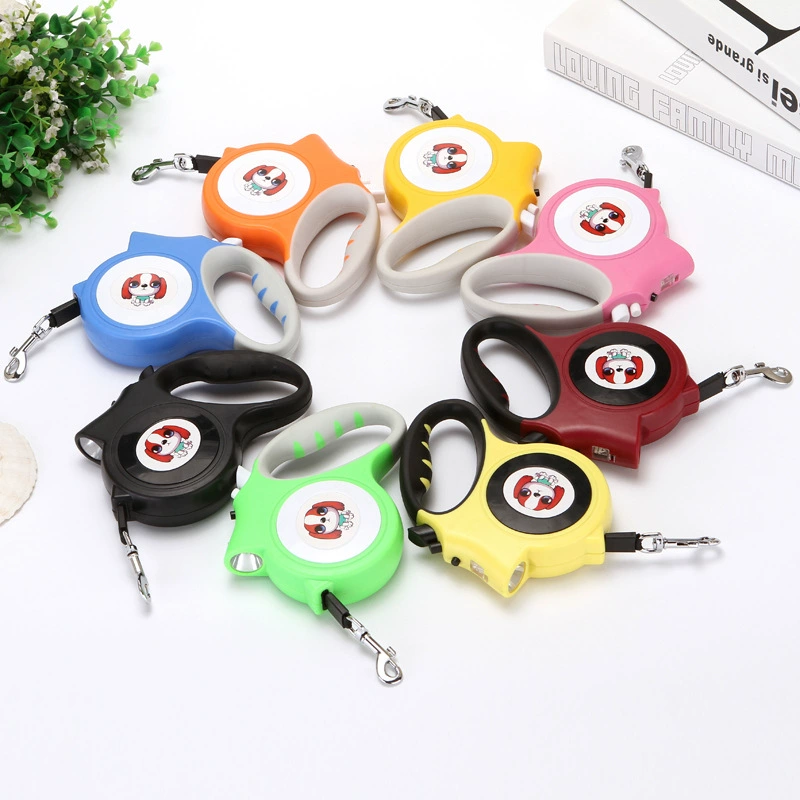 Retractable Pet Leash 5 m, Automatic Telescopic Dog Leash with LED Light, Multi-color