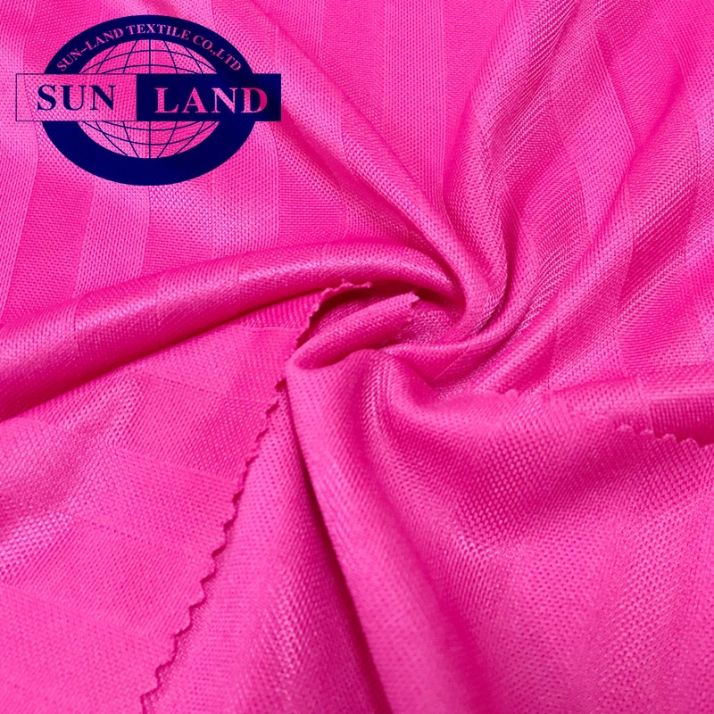 全涤大有光针织双面竖条平布 针织亮光双面布条纹家纺色织