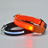 Factory pet luminous items dog collar USB charging dog night aperture LED neck cover dog rope safe walking dog