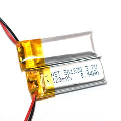 Polymer lithium battery 501230 130mAh Bluetooth headset rechargeable lithium battery Recording pen battery 3.7