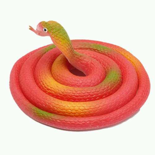 Simulated snake toy, 80cm soft plastic fake snake, trick and scary cobra, crew props, field snake factory direct sale