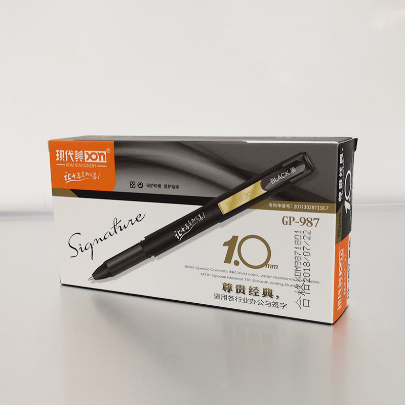 현대 미국 오피스 시그니처 젤 펜 대용량 총알 1.0 시그니처 펜 사무용품 제조 업체 도매