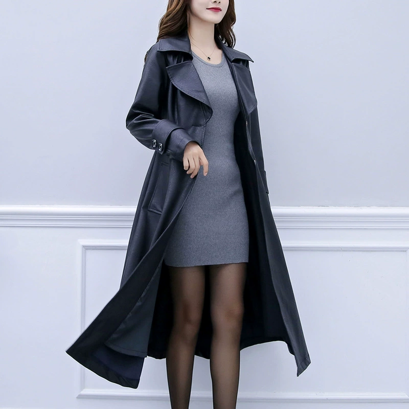 Autumn trench coat, 2023, plus size, fitted