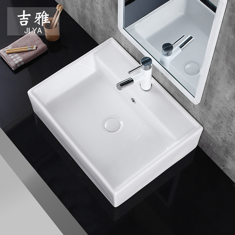 Artístico lavabo de cerámica baño habitación Cuenca Superior Hotel lavabo cuadrado lavabo cuenca independiente 5710