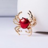 European and American new fashion creative crab painting oil animal brooch personality marine biological chest jewelry manufacturers direct sales