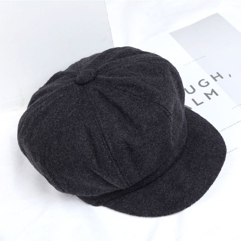 Boina 2020 Otoño e Invierno vintage lana octogonal sombrero ocho piezas pintor sombrero artístico femenino moda juvenil sombrero cálido