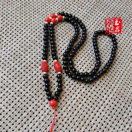 纯手工串制 玉器挂绳玉坠玉石圆珠编织项链绳朱砂配珠民族风挂