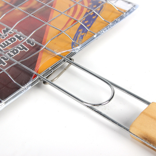 Manufacturer wholesale barbecue net single fish clip double fish clip grilled fish clip four burgers six burgers barbecue mesh barbecue tools