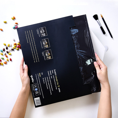 YUELU Colorful City Ⅱ adult decompression scratch painting toy night scene diy handmade scratch painting creative birthday gift