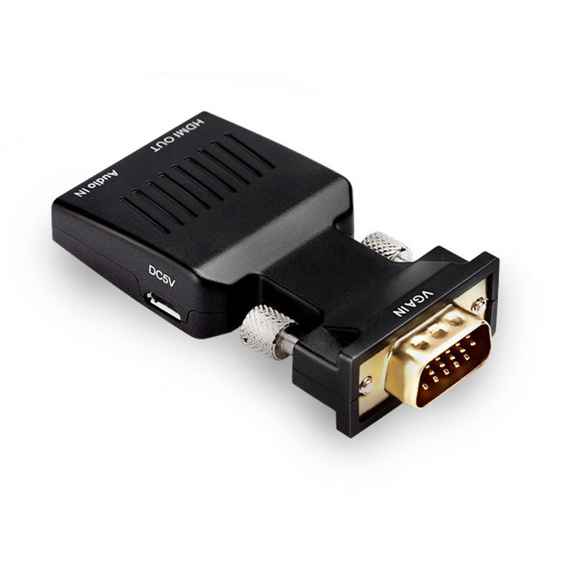 VGA to HDMI Converter with Audio, High-Definition Video TV Host Adapter