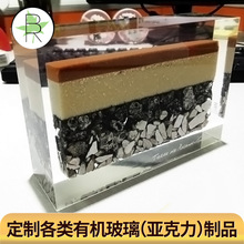 厂家生产 亚克力水晶树脂无 缝热压 有机玻璃内埋工艺品加工制作