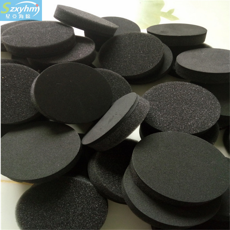 白色海绵复合魔术布  魔术贴复合黑色贴布填充海绵圆垫