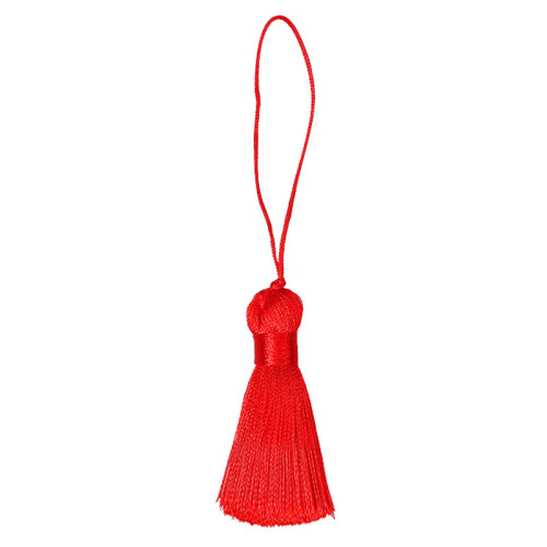 Facebook 5CM short fat tassel tassel 32 colors vertical ice silk mobile phone case small tassel pendant bookmark U disk small hanging tassel