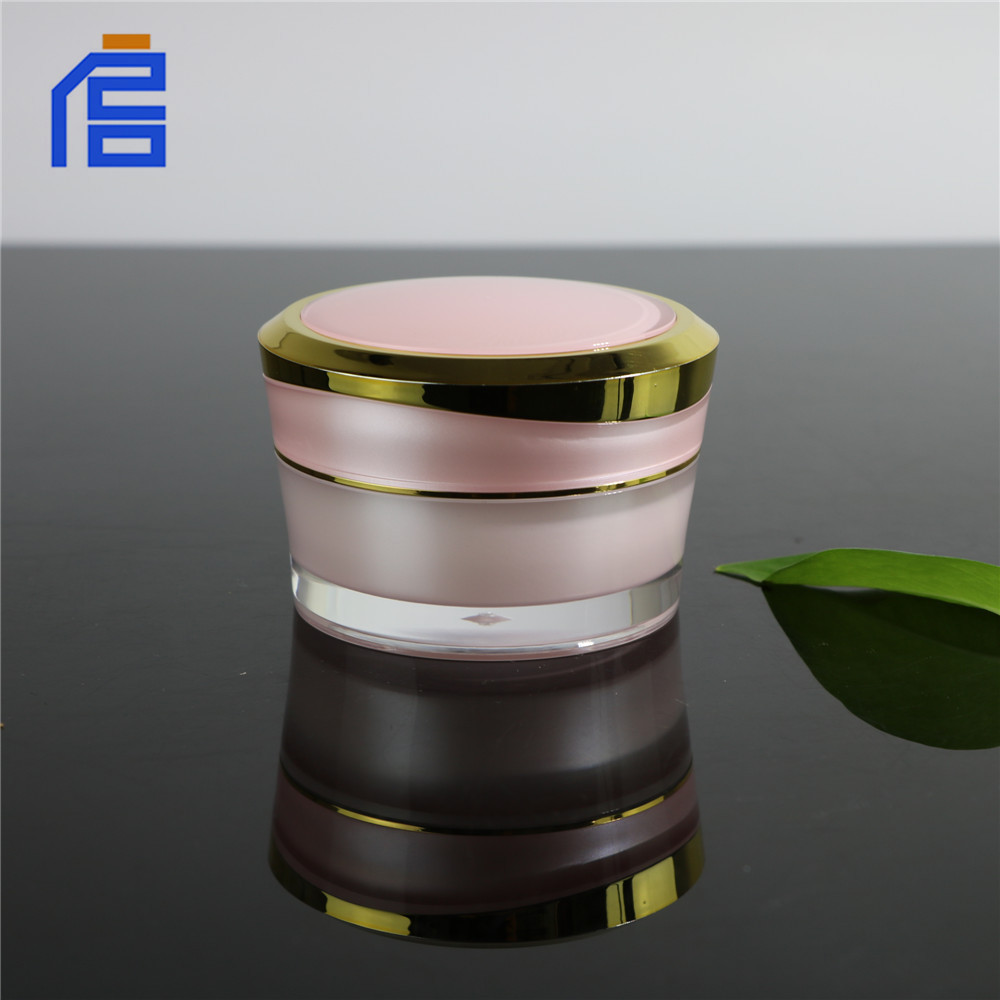 加工供应批发多颜色化妆品包装瓶 30g斜肩锥圆塑料亚克力膏霜瓶