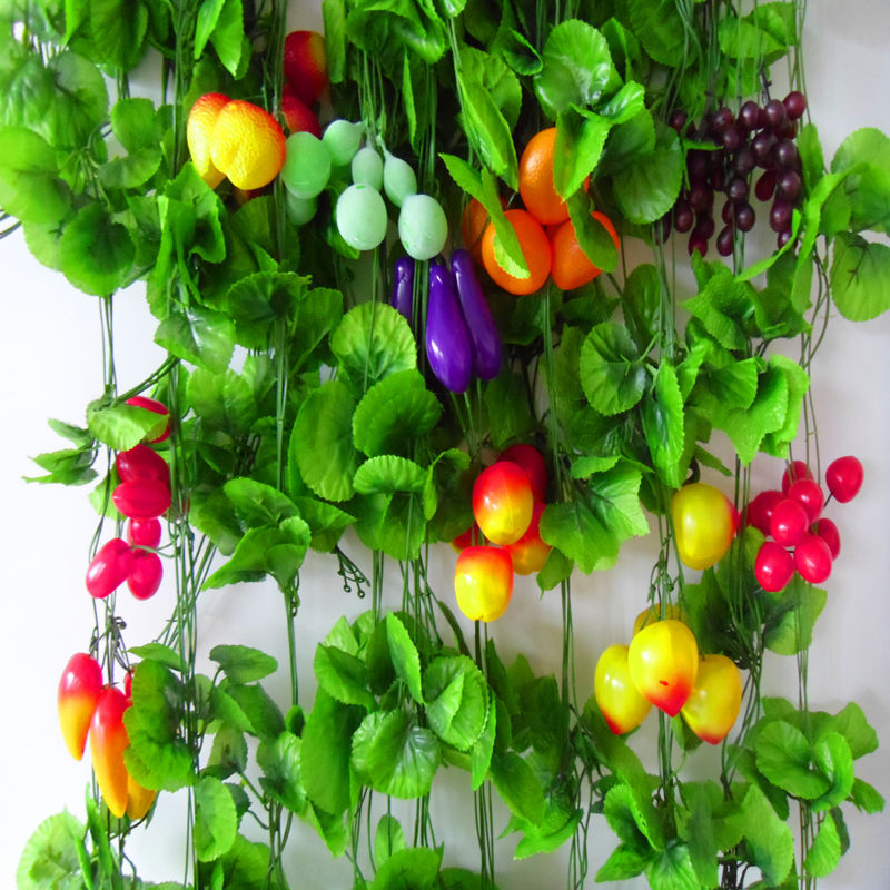 Simulated Fruit Rattan Flowers Home Roof Simulated Fruit Shop Roof…