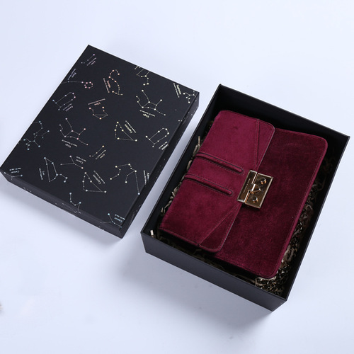 Manufacturer of high-end wholesale gift boxes, rectangular black starry sky gift boxes with sky and earth lid, hard paper boxes
