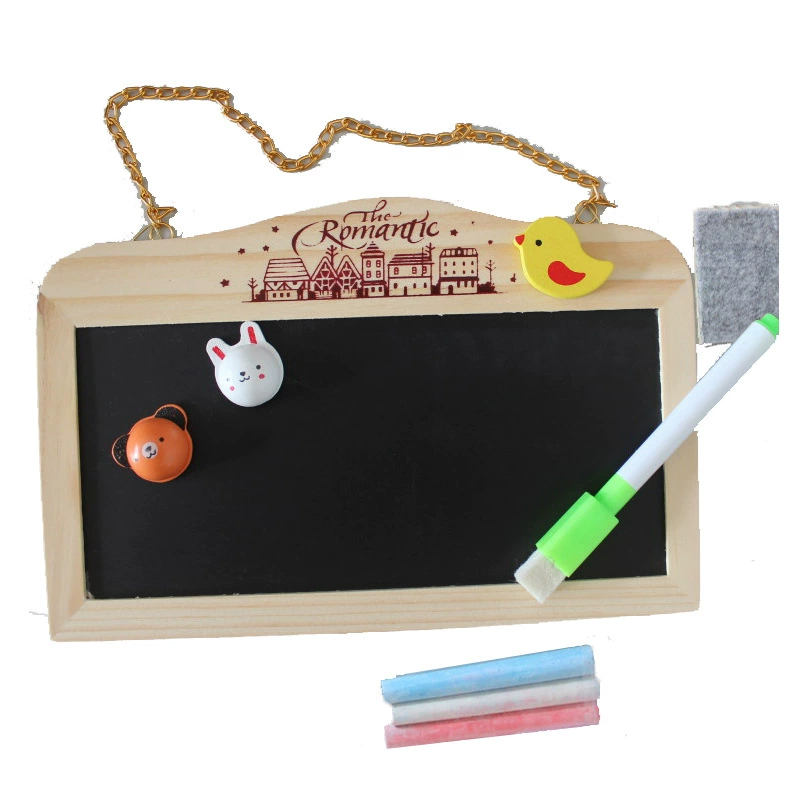Double-sided small magnetic board for home use, fluorescence chalk