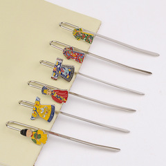 古風文創龍袍鳳袍皇帝皇后旗袍書籤紀念品外貿出口金屬書籤禮品