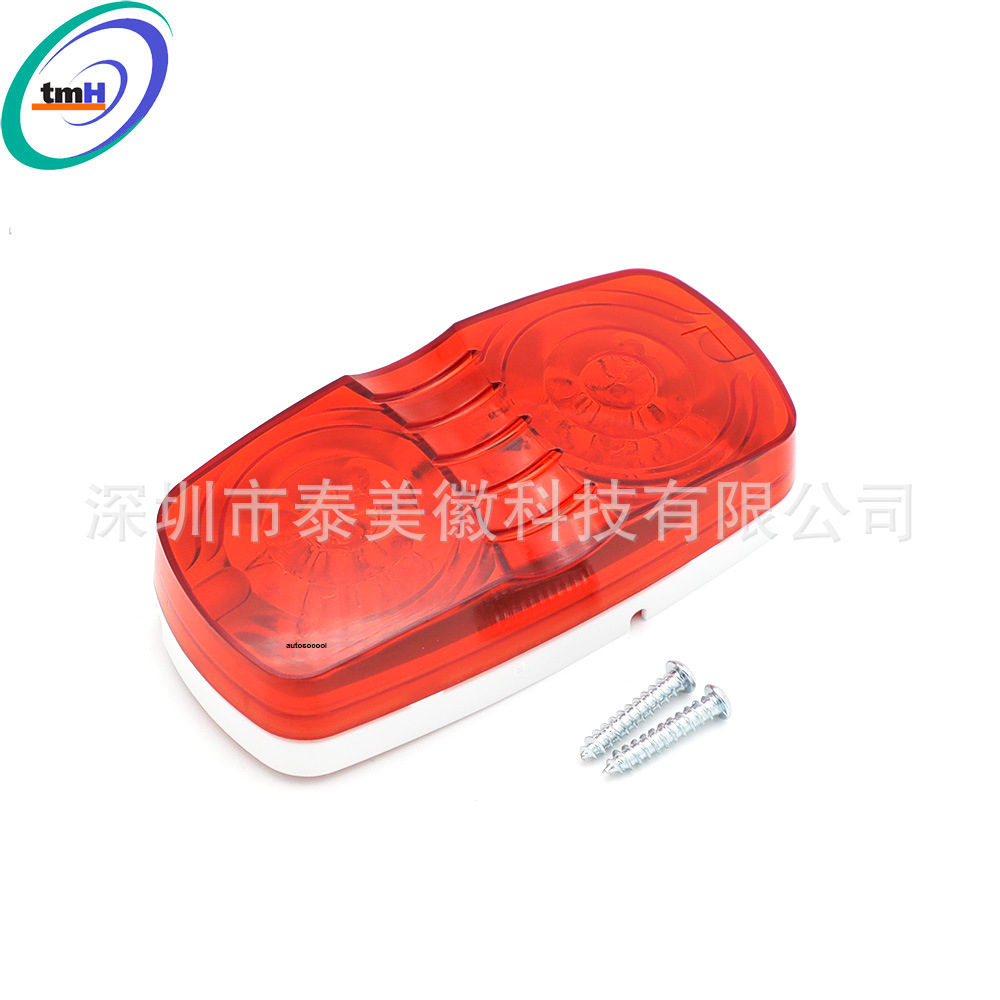 LED luz lateral del camión doble luz lateral redonda 10LED luz de señal de camión luz lateral del coche de advertencia de señal anticolisión